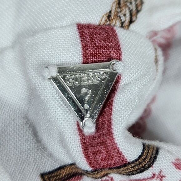 Guess Dira Palazzo Wide Leg Elastic Tie Printed Pants Size Large - Picture 7 of 7